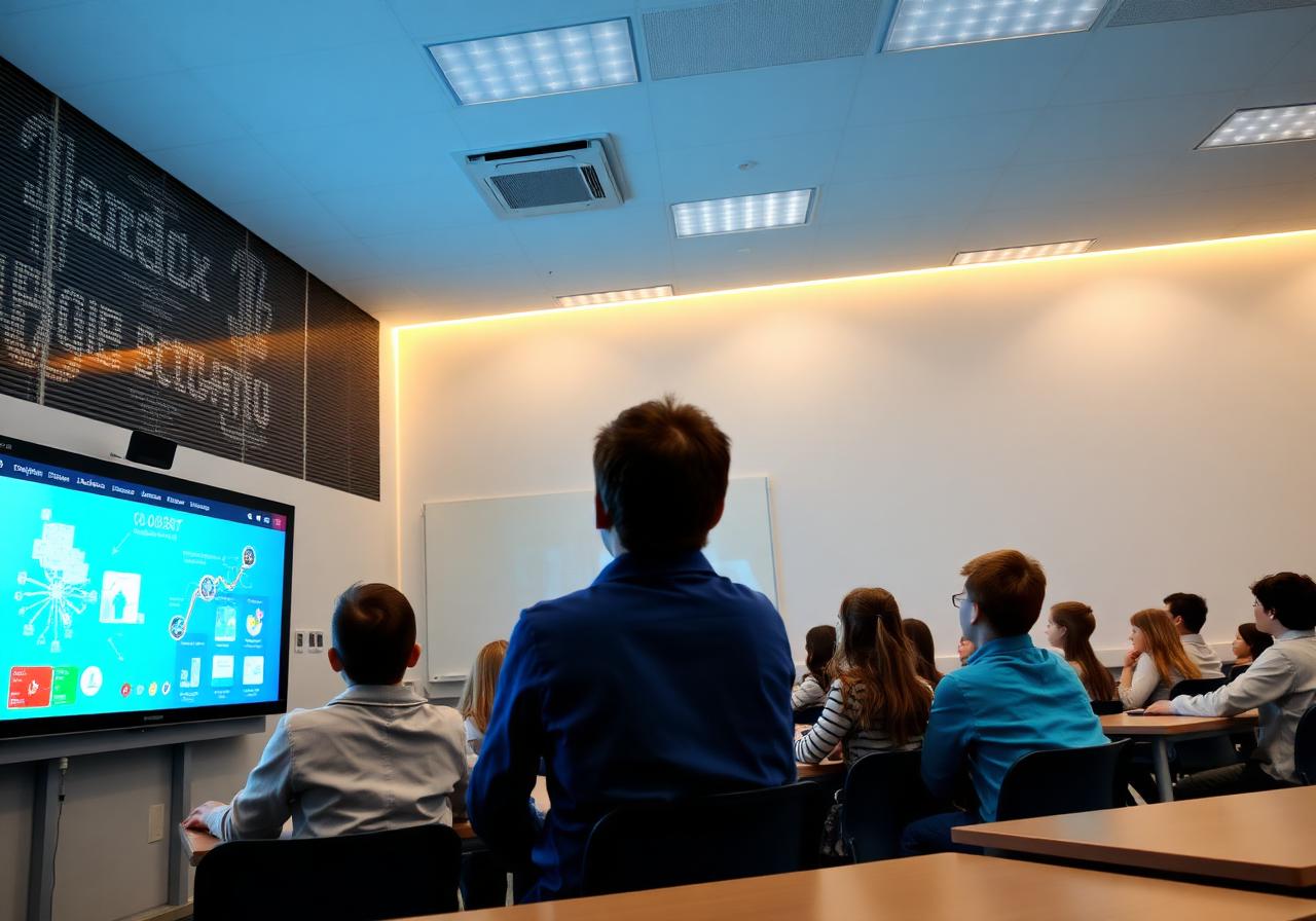 Smart classroom in session